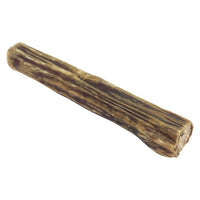 The Wild Eats Water Buffalo Bully Wrap is a long, single cylindrical dog chew made from natural gullet, presumably beef or buffalo hide. This gluten-free treat features a textured surface with natural brown color variations.