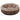 The SnooZZy Shearling Round Bed by Snoozzy features a cozy, machine washable pet bed with a soft beige lining and dark brown exterior. Its high cushioned edge ensures support, creating a snug nesting space for pet comfort.