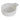 The Vittles Vault Food Scoop, by Vittles Vault, is a gray, speckled circular scoop with a short spout and wide handle. Its minimalist design is smooth and lightweight, making it ideal for securely storing pet food kibble.