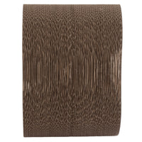 A close-up of PetFusions Jumbo Cat Scratcher Lounge reveals tightly wound brown corrugated cardboard with a textured, wavy surface. Its layered structure is perfect for feline fun, making it an ideal cat scratcher lounge.