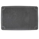 The Petmate Extra Large Litter Catcher Mat, with a textured gray surface and paw print corners, is an ideal and stylish companion for your cats litter box.