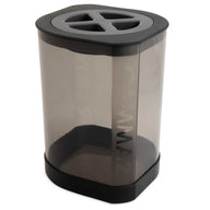 The Vittles Vault Little Vittles Storage Container is a translucent gray pet food container featuring Gamma Seal Technology for secure closure, with a black lid/base and a three-section design for easy dispensing. The brand name Gamma2 is printed vertically, ensuring reliable storage for Vittles Vaults.